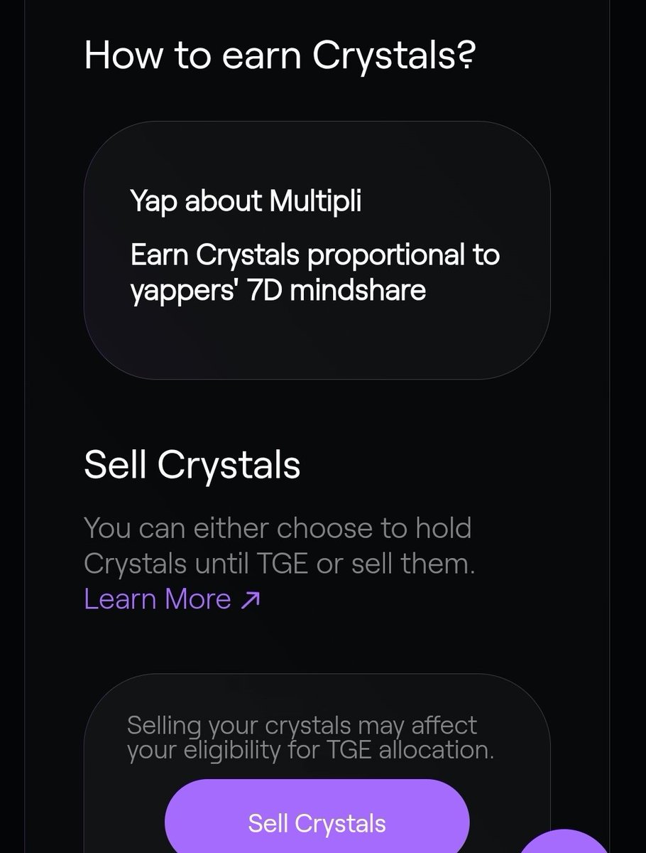 Rains โ๏ธ๐ (@r_rainss) on Twitter photo .<a href="/multiplifi/">Multipli.fi</a> crystals are worth .08 cents per crystal right now
You can sell them before TGE if youd like
Or hold and hope it goes way up!
Got 768 crystals last week. Ill hold till TGE .<a href="/multiplifi/">Multipli.fi</a> crystals are worth .08 cents per crystal right now
You can sell them before TGE if youd like
Or hold and hope it goes way up!
Got 768 crystals last week. Ill hold till TGE