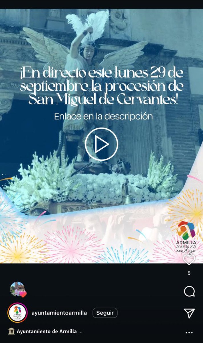 Desde el Partido Popular #Armilla lamentamos la falta de control y el profundo desconocimiento de las tradiciones del equipo de comunicación del <a href="/AytoArmilla/">Ayto. Armilla</a>.

Santifican a Miguel de Cervantes y añaden una imagen de otro patrón y otra iglesia que no son las nuestras.
Bochornoso🤦🏻‍♂️