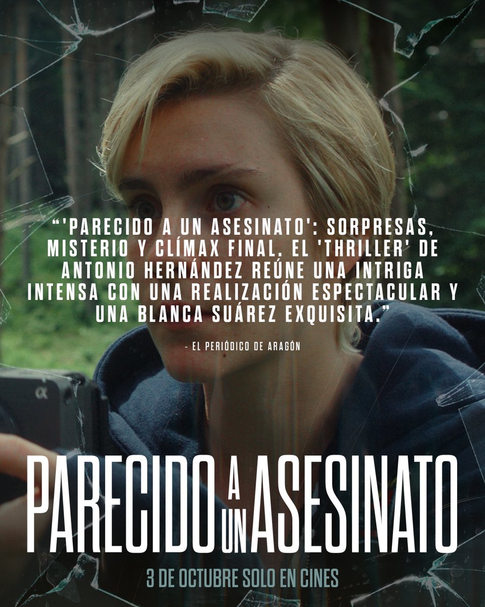📰 La crítica ya lo sabe: Parecido a un asesinato no es solo cine. Es una experiencia.

👉 Y lo confirma: “Parecido a un asesinato” es una de las grandes apuestas del año.

🔪🎬#ParecidoAUnAsesinato es un thriller que juega contigo hasta el final