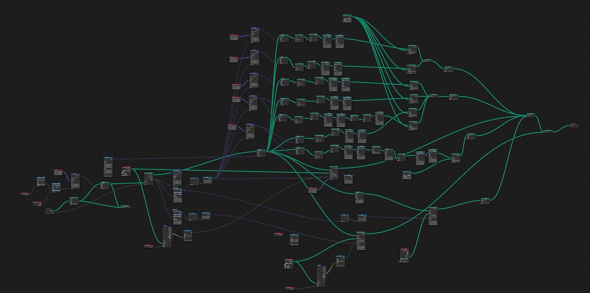 少し進みました。電柱はPoleMakerで作成。
電線はジオメトリノード使いました。樹木をどうやって作るか…
#3DCG #blender #b3d
