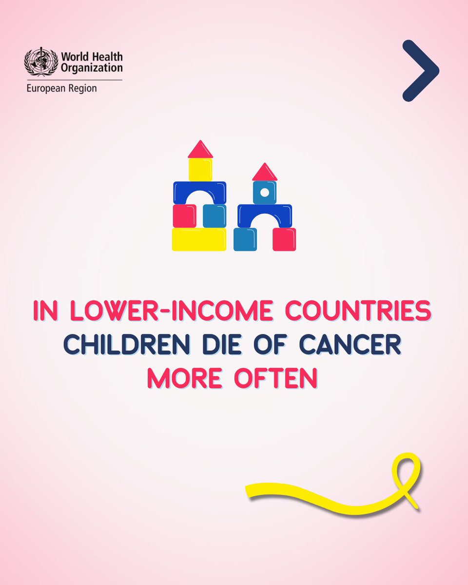 WHO_Europe's tweet image. #ChildhoodCancer cannot be prevented—but it can be cured.

Policies must ensure faster diagnosis and equal access to treatment. 

#HLM4 side event is a call for leaders to push for equity, dignity &amp;amp; healthier future for all.

bit.ly/47ZM9n0 

#BeatNCDs #EPW2