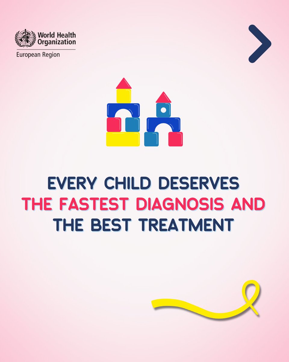 WHO_Europe's tweet image. #ChildhoodCancer cannot be prevented—but it can be cured.

Policies must ensure faster diagnosis and equal access to treatment. 

#HLM4 side event is a call for leaders to push for equity, dignity &amp;amp; healthier future for all.

bit.ly/47ZM9n0 

#BeatNCDs #EPW2
