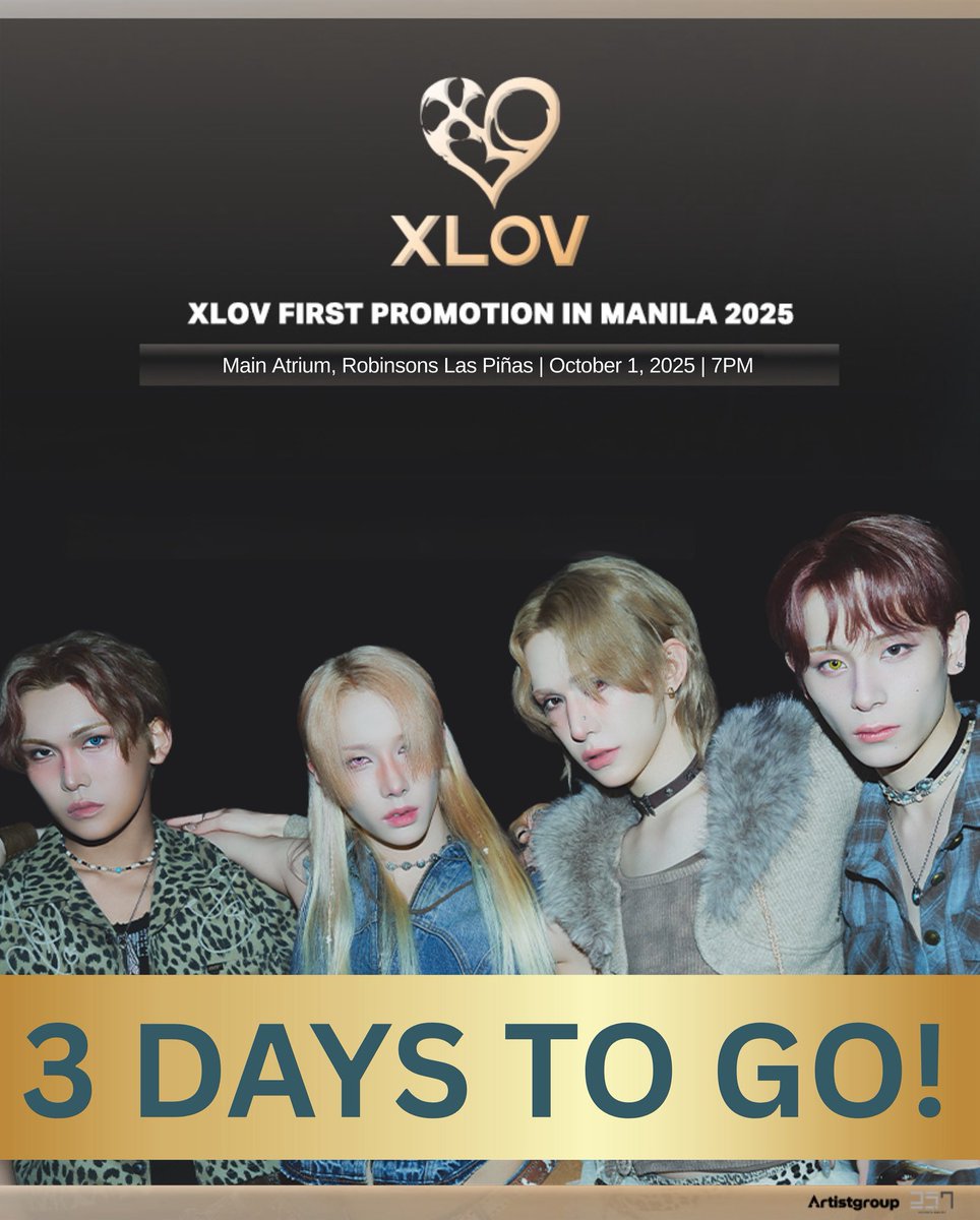 seoulvibesmnl's tweet photo. 3 DAYS TO GO 💙 

#XLOV kicks off their 1st PH Mall Tour at Robinsons Las Piñas this Oct 1, 7:00 PM! 🎶 

#XLOV1stMallTourPH
#XLOVinMANILA #XLOV #엑스러브 https://t.co/ddiL5Pn2NL