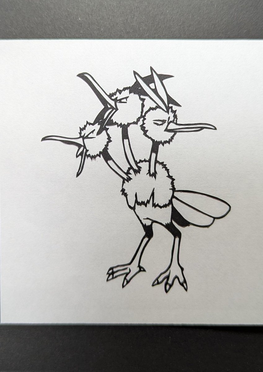 petrelli_adam's tweet photo. ポケットモンスターよりNo.0085 ドードリオ #切り絵 #切り絵好き #切り絵楽しい #切り絵アート #切り絵好きな人と繋がりたい #ポケットモンスター #ポケモン #ドードリオ #cutout #collage #art #paperart #papercollage #nofilter #olfa https://t.co/TRMATo80Lc