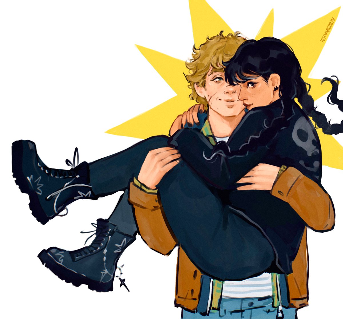 Redraw my favorite Hunter Jenna photo as their characters 😆 

#weyler #wednesdayfanart