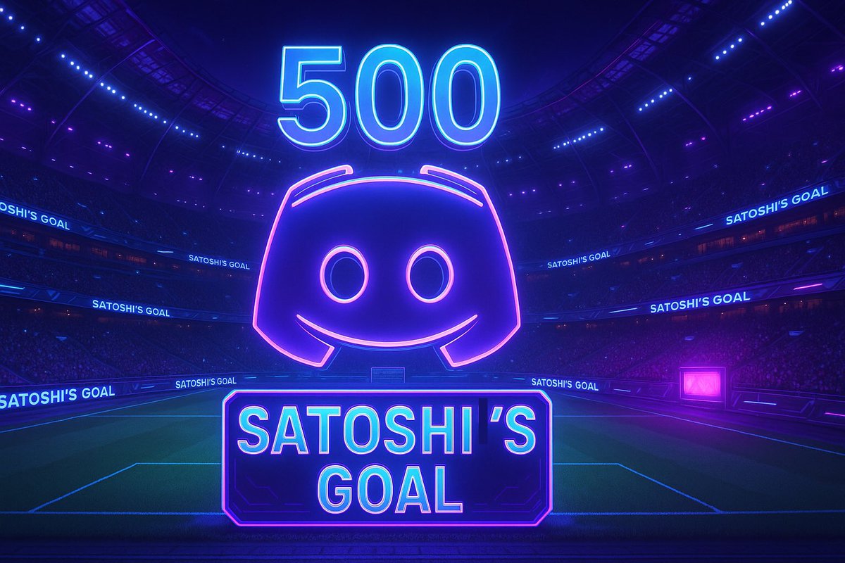 🎉 We’ve hit 500 members in our Satoshi’s Goal Discord community! 🚀 

Join the most epic crew and celebrate this milestone with us 🎉 

👉 discord.gg/SY3vSkfX

What’s your favorite thing about Satoshi’s Goal?⚡️⚽️⚡️

Share it in the comments below! 👇 #SatoshiGoal500