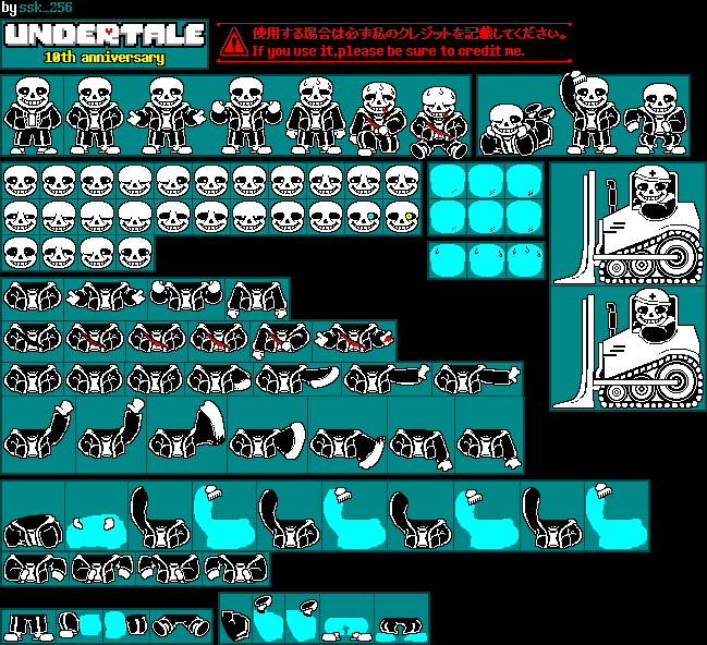 sans spritesheet v2.1
creditを記載の上、ご自由にお使いくださいscratch.mit.edu/projects/12168… #undertale #UNDERTALE10周年 #undertale10thanniversary #sans #spritesheet