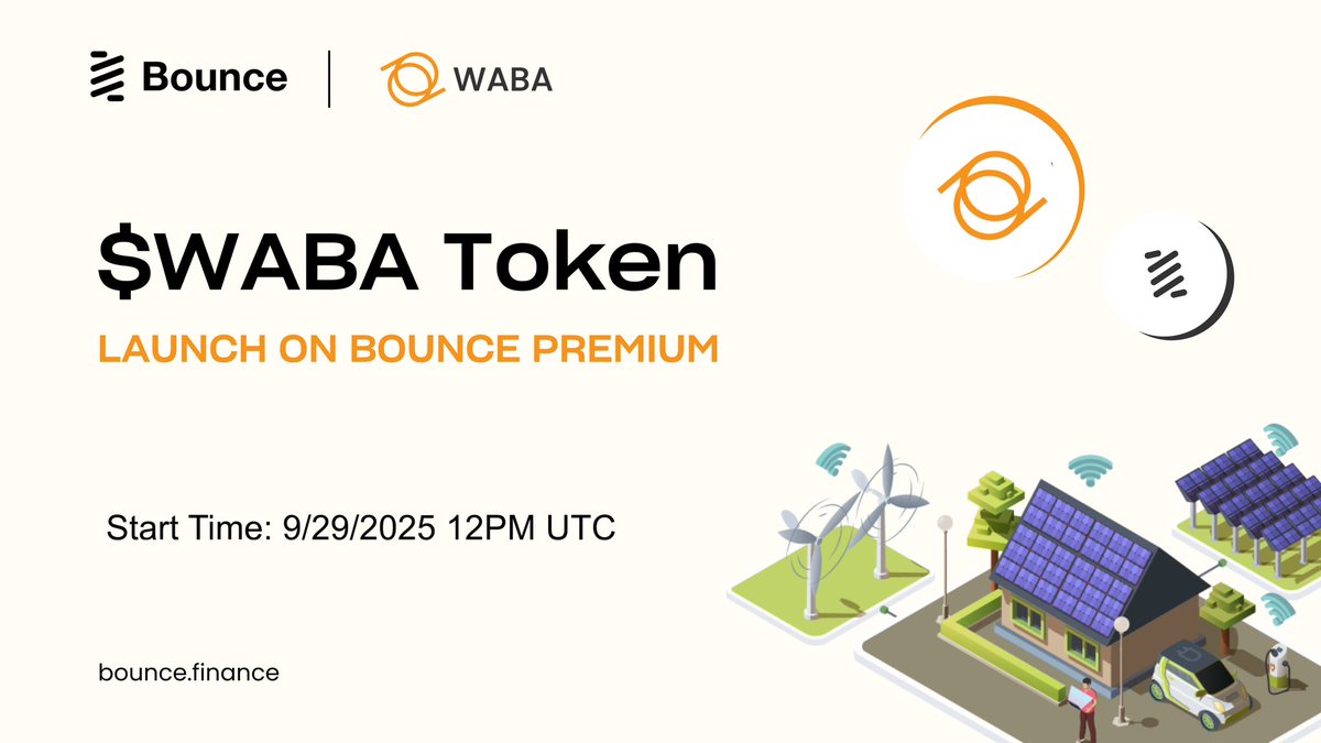 bounce_finance's tweet photo. 🔎@wabaorg $WABA IDO Details

One Fixed-Swap pool will be offered to the public👇

•Open Time: Sep 29 12PM UTC - Sep 30 12PM UTC (FIRST COME FIRST SERVE)
•Participate at➡️: https://t.co/AyOdZ4GULF
•Blockchain: Ethereum Mainnet
•Price: 1 WABA = $0.03 worth of ETH
•Total Raise: 3,333,334 WABA = $100,000
•Release Schedule: Immediate Release