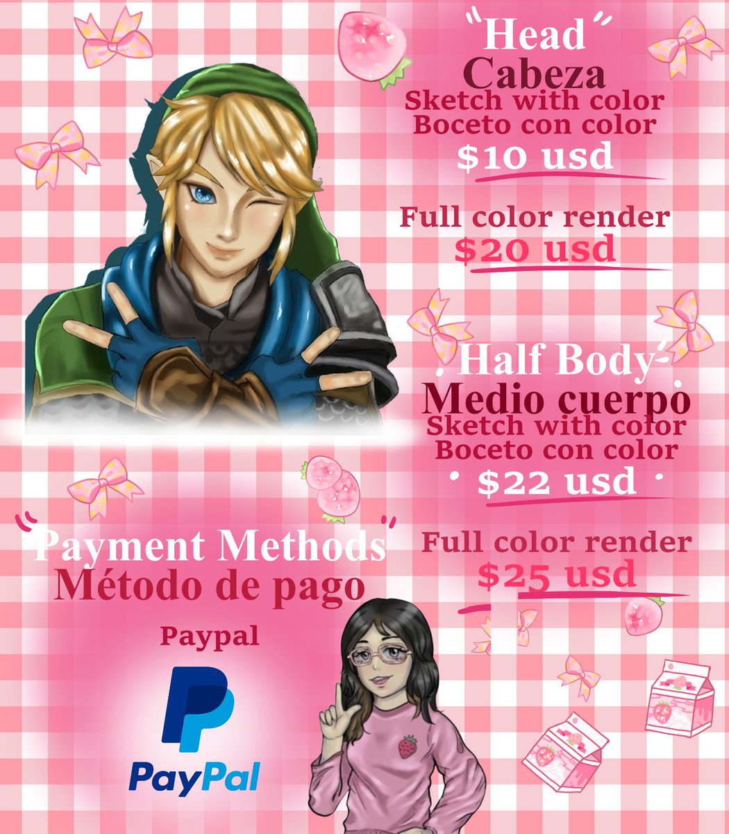 Starlynab's tweet photo. Helloo everyone, I have open commissions here, this is my commission guide, if you are interested just send me a message. #opencommissions #opencommission #smallartist #supportartist #linkzelda #bubblesppg #originalcharacter https://t.co/5BoeJUu0P5