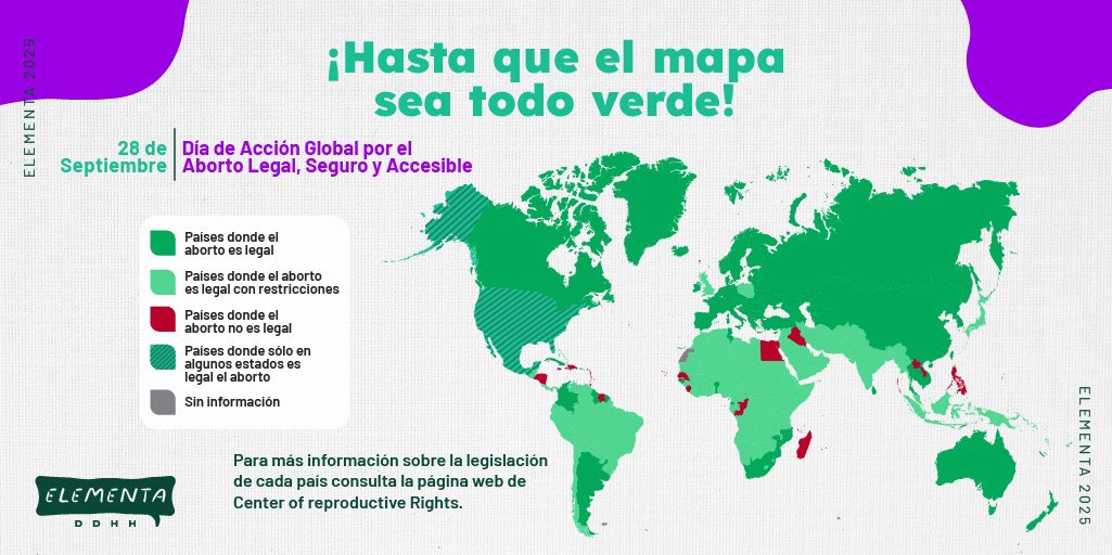 En un mundo que pareciera que retrocede en derechos y se multiplican los discursos de odio, misoginia y xenofobia, persisten también las políticas que castigan a las mujeres por decidir sobre sus cuerpos.

Hoy más que nunca recordamos: la maternidad será deseada o no será 💚 #28S