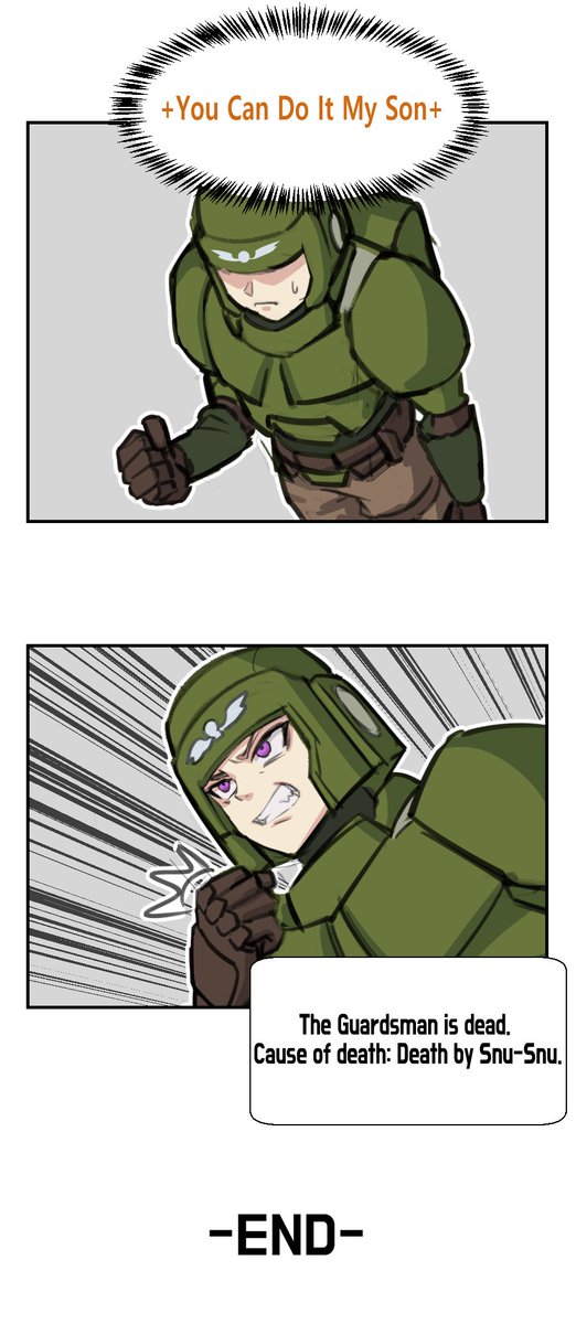 PodoBrick's tweet photo. Primarch ♀ x Guardsmen 
ver. Cornered Guardsman
#warhamme #warhammer40k #WarhammerCommunity https://t.co/SBkOy0qyT8