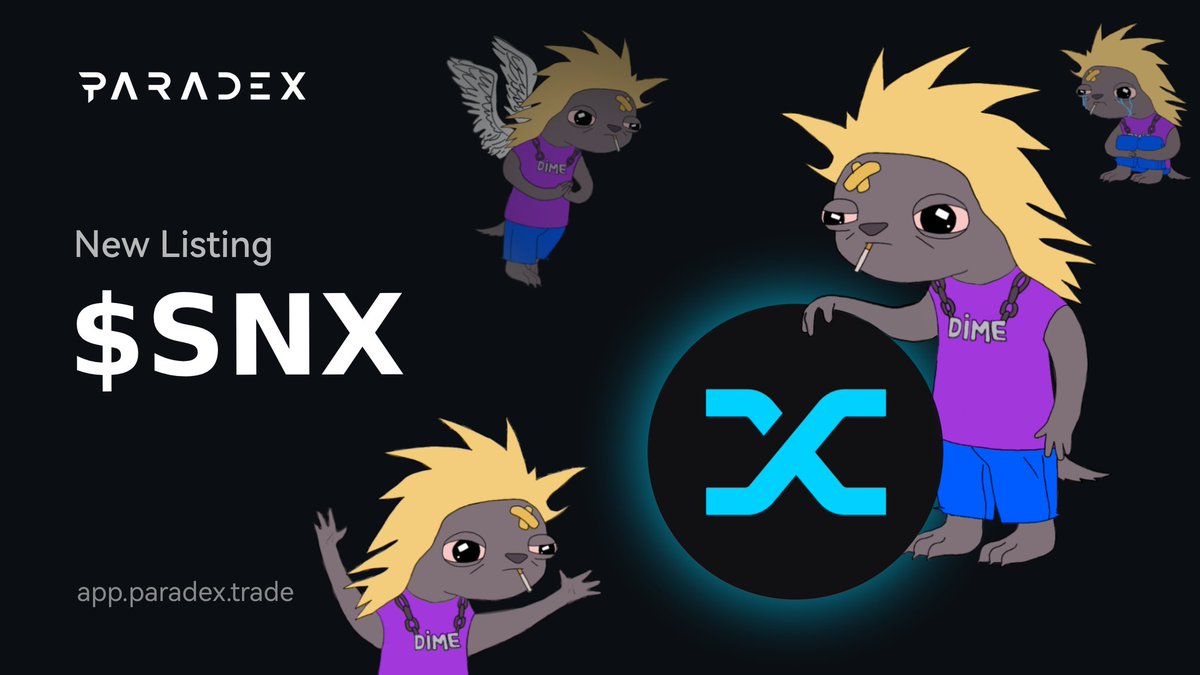 Paradex has listed $SNX!       
 
 🟢 Live For Trading Now:
 • app.paradex.trade/trade/SNX-USD-…