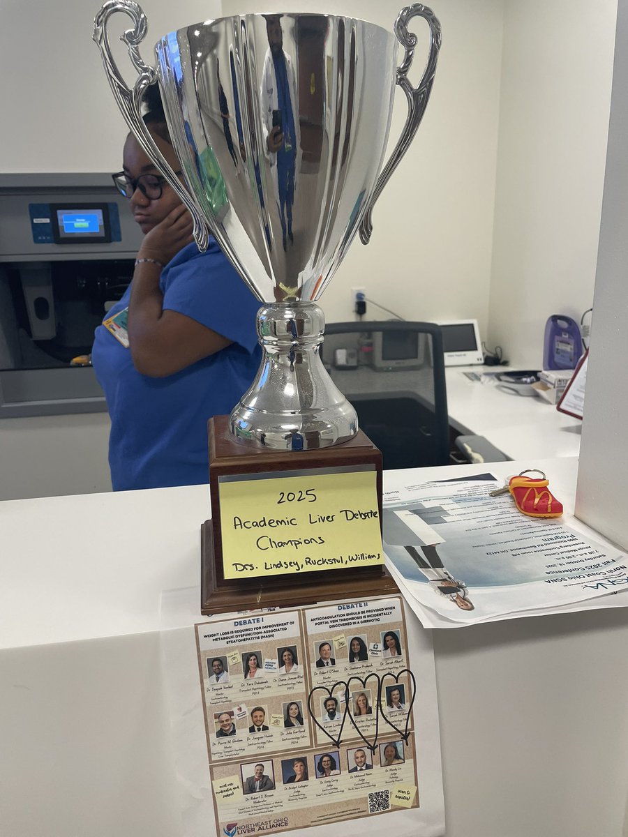 What can I say? We’re proud of our fellows, bc they do great stuff. <a href="/metrohealthCLE/">MetroHealth</a> 
Another classic addition to the annual academic liver debates