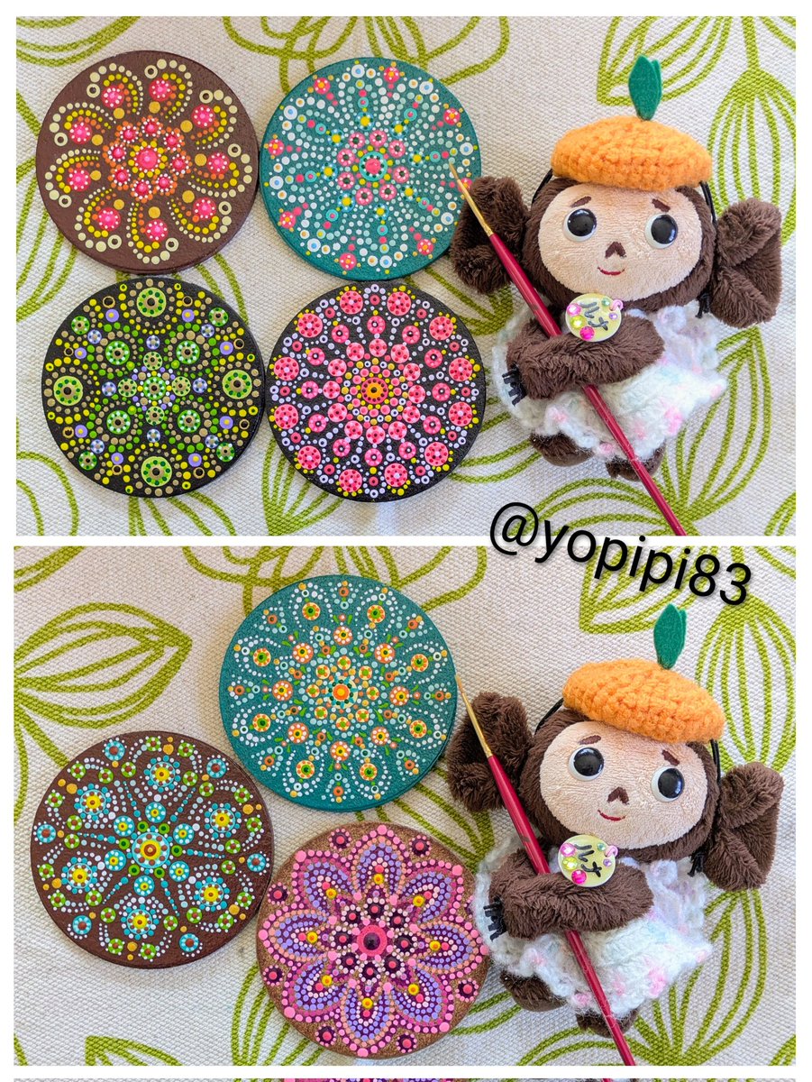 ドットで模様を描いたよ🖌️
#チェブラーシカ
#よぴ家の日常
#ターナー
#オリジナル