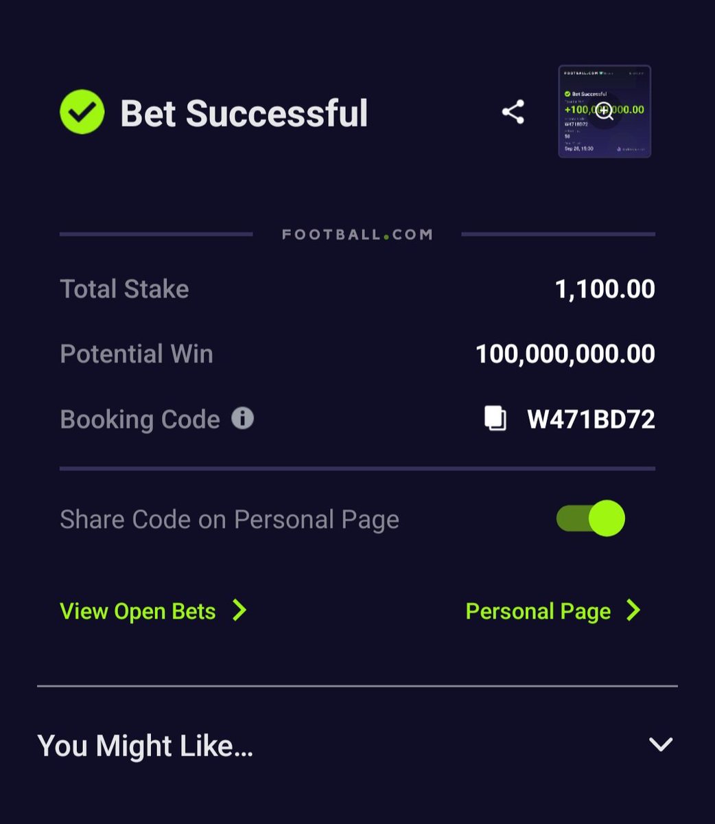 DaddyKayNation1's tweet image. HERE WE GO: 2UP, 1UP STRAIGHTWIN &amp;amp; DOUBLE CHANCE, HANDICAP LONGSHOT GAMES 🥅🥅⚽⚽

PLAY &amp;gt;&amp;gt;&amp;gt;EDIT &amp;gt;&amp;gt;&amp;gt;REMOVE ✅✅✅
EDIT IS HERE👇🏽👇🏽👇🏽
■5K ODDS 》》》W9113537
■2K ODDS 》》》W7EFF340
PLAY 1 or 2 or IGNORE IT

REPOST, TAG YOUR MUTUALS &amp;amp; LIKE  FOR MORE GAMES OFTEN♻️🥅🥅⚽⚽