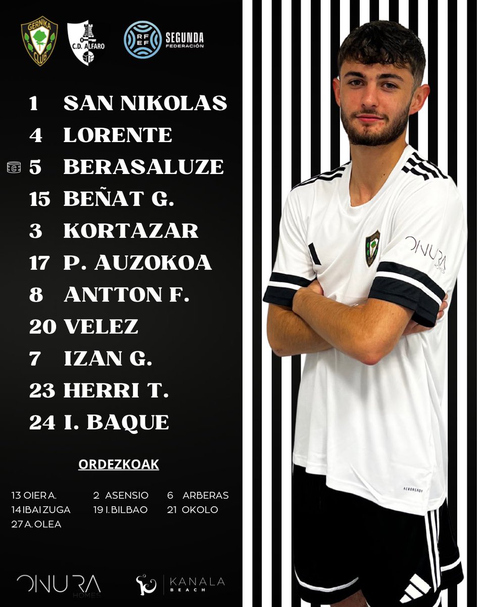 ⚡️Gaurko 𝗛𝗔𝗠𝗔𝗜𝗞𝗔𝗞𝗢𝗔

🆚 Alfaro 
🏟️ Urbieta 2
⌚️17:00

#GernikaAlfaro #ForzaGerni #HerriarenIlusioa