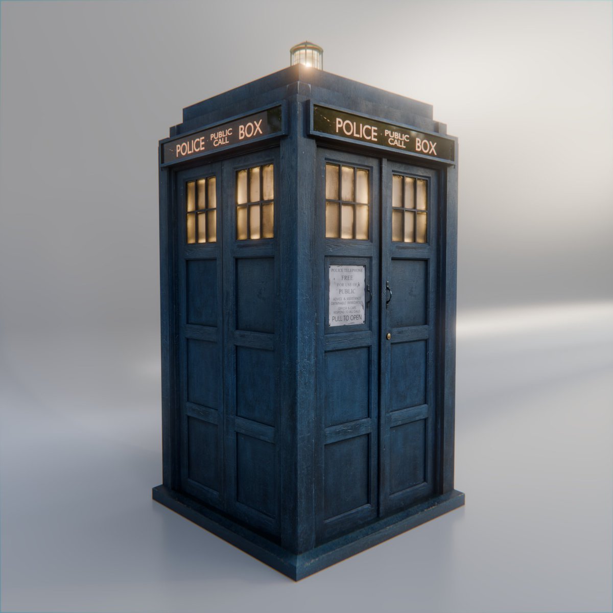 LostInSteve's tweet image. My 2005 Tardis, pretty happy with the final result. Now I need to finish the Powell Estate environment I've been working on for the past few days... 💪 
#DoctorWho
