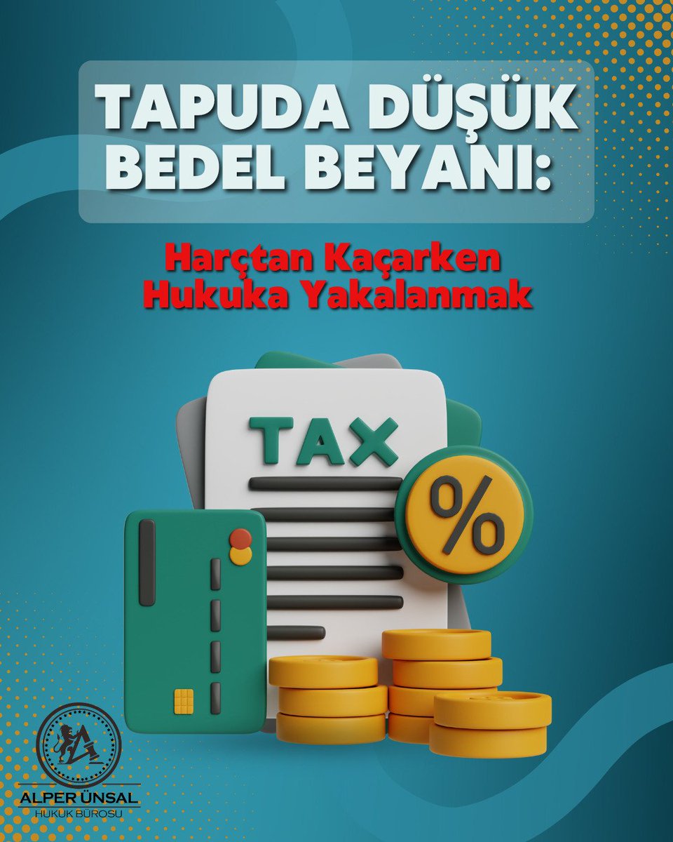 Av. Alper ÜNSAL (@av_alper_unsall) on Twitter photo Tapuda Düşük Bedel Beyanı: Harçtan Kaçarken Hukuka Yakalanmak
Gayrimenkul satışlarında tapuda satış bedelinin düşük gösterilmesi, hala yaygın bir uygulama. Kimi zaman harçtan tasarruf etmek, kimi zaman değer artış kazancını azaltmak amacıyla tercih edilen bu yöntem, kısa vadede Tapuda Düşük Bedel Beyanı: Harçtan Kaçarken Hukuka Yakalanmak
Gayrimenkul satışlarında tapuda satış bedelinin düşük gösterilmesi, hala yaygın bir uygulama. Kimi zaman harçtan tasarruf etmek, kimi zaman değer artış kazancını azaltmak amacıyla tercih edilen bu yöntem, kısa vadede