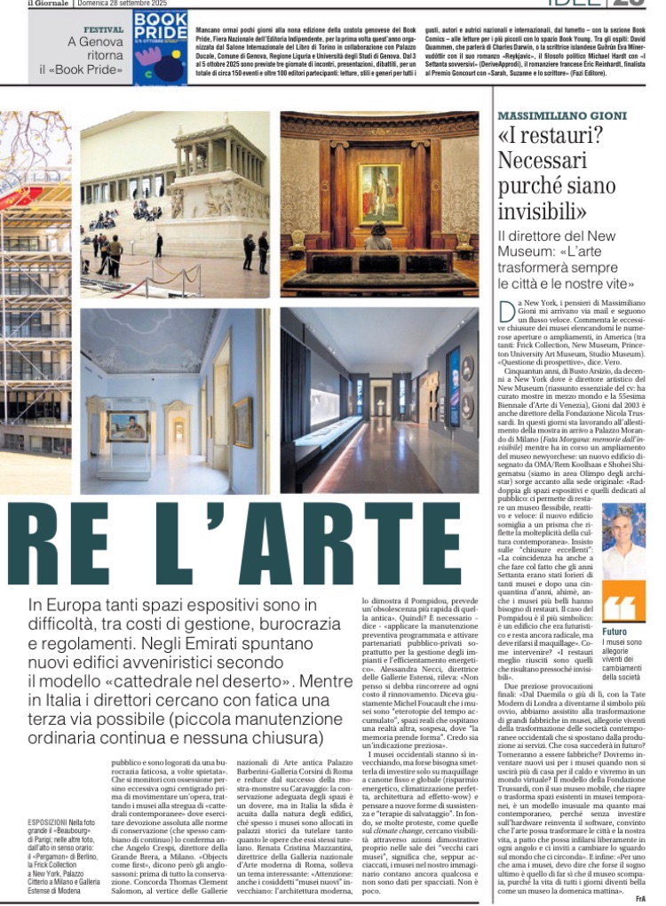 Come se la passano i musei? Sono ancora rilevanti? 
Tra chiusure eccellenti, cantieri perenni e nuove aperture, la mia inchiesta sul Giornale di oggi 🖋️🗞️
#28settembre