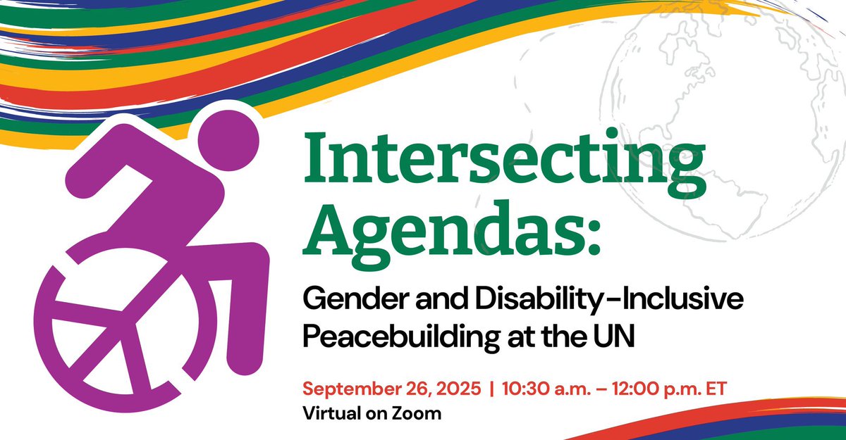 mkabir2011's tweet image. Pleased to join the panel of experts with
academic partners @edid_ghdi in a virtual #EGM plus discussion on September 26, 2025 on the inclusion of persons with #disabilities in United Nations #peacebuilding policy and practice. I highlighted the current practice and challenges of…