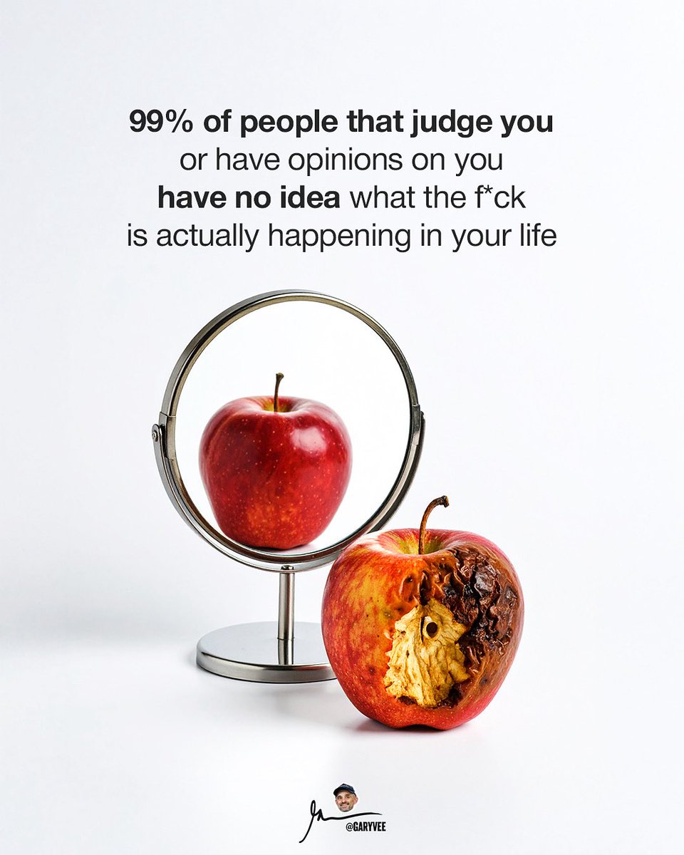 garyvee's tweet photo. Stop worrying about “their” opinions and stop 🛑 putting “them” on a pedestal … no one really knows what’s happening in someone else’s life … so stop jumping to conclusions &amp; start worrying about yourself ❤️ https://t.co/7ZmqFN6mxf