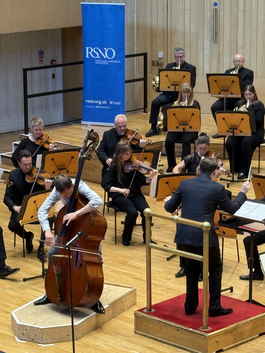 Bravo! A stunning performance of the Koussevitzky Double Bass Concerto from our Principal Bass Nikita Naumov this afternoon as part of the Scottish Bass Trust Festival.