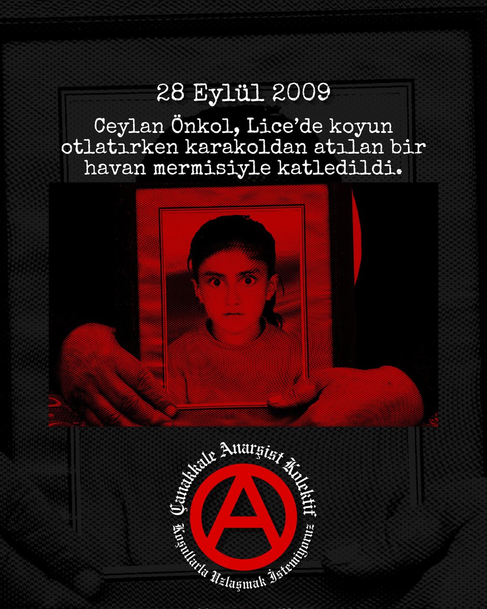 28 Eylül 2009: Ceylan Önkol, Lice'de koyun otlatırken karakoldan atılan bir havan mermisiyle katledildi. Savcı "can güvenliği olmadığı" gerekçesiyle olay yerine gelmeyi reddetti. Ceylan'ın otopsiden önce 6 saat yerde bekletilen cesedini köylüler taşıdı. Annesi, kızının beden