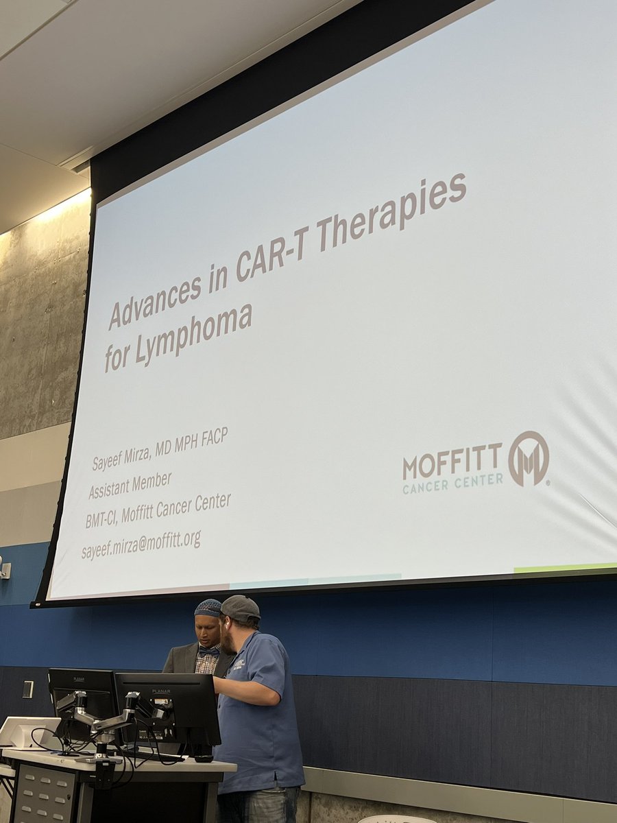 Dr Sayeef Mirza from <a href="/MoffittNews/">Moffitt Cancer Center</a> presents at #ICE_TCongress25 on CARt in lymphoma. Day 2 starts strong !