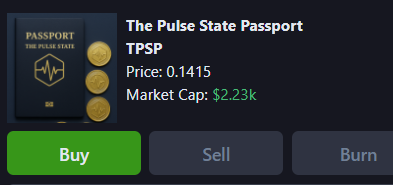 gemhuntercrypto's tweet photo. In the #Trences of #Pulsechain on #PumpTires we have The Pulse State Passport $TPSP ๐๐ A gem to me, don't know who made it, but this will be a runner ๐ฅ๐ฅ
โInspired by Richardโs vision and the belief that PulseChain is only the beginning, we unite to build The Pulse State.โ https://t.co/9IWYWhAsbS