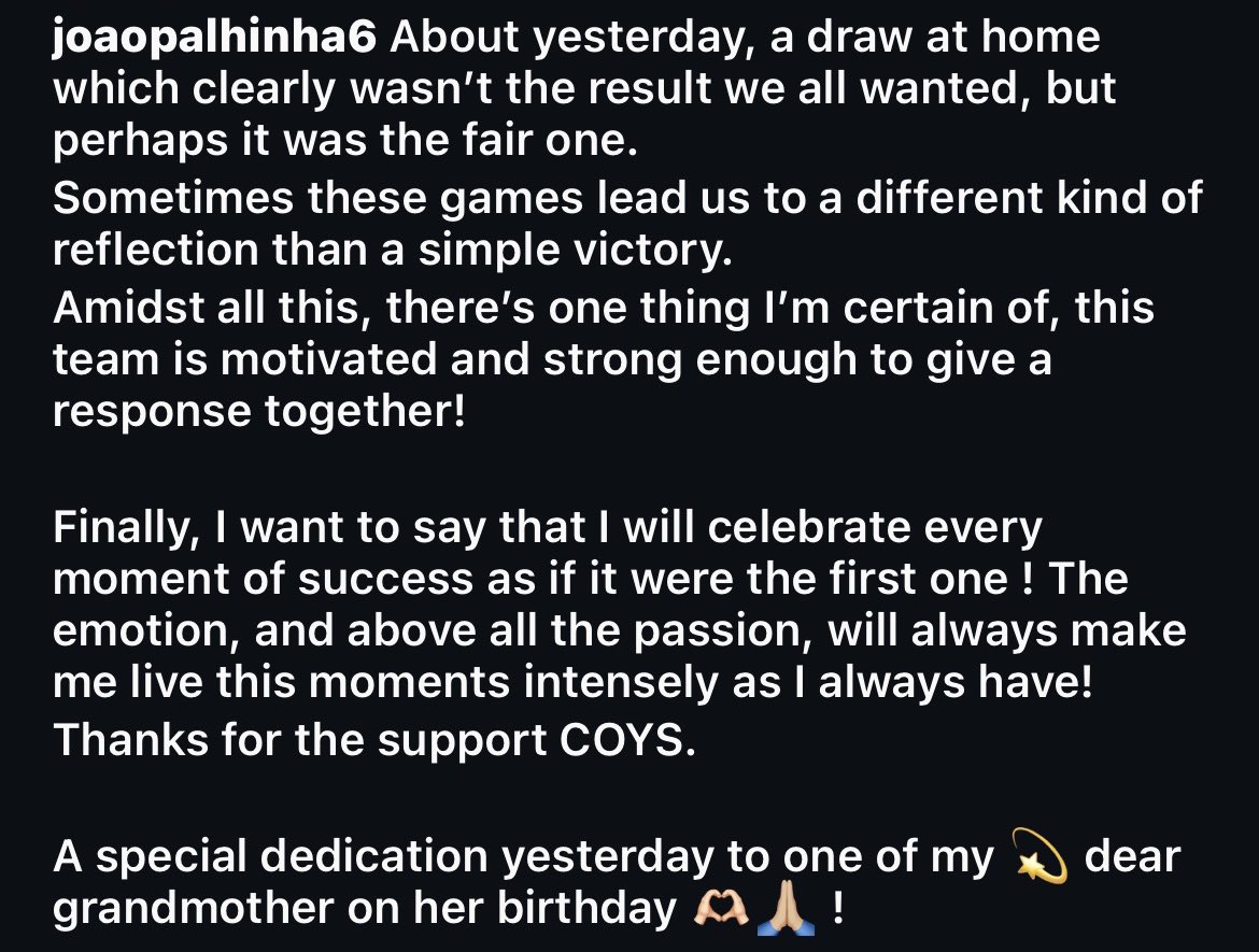 Joao Palhinha on Instagram