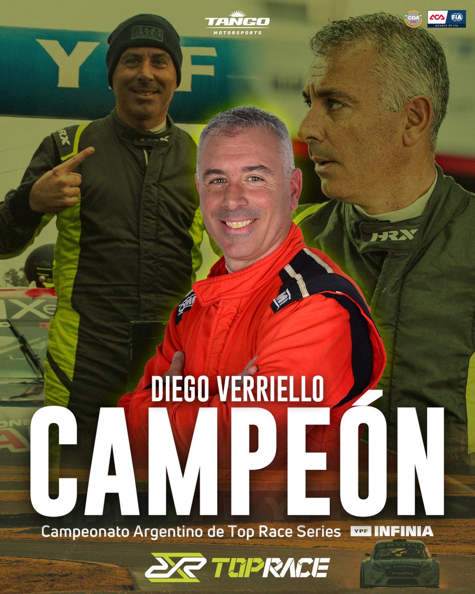 🔥 Diego Verriello ¡CAMPEÓN ARGENTINO DE TOP RACE SERIES!🏆 

Esfuerzo,trabajo en equipo y pasión en este título 💪🏻