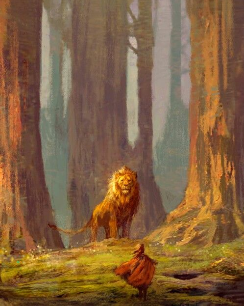NarniaWeb's tweet photo. "One day you'll see him and another you won't. He doesn't like being tied down—and of course he has other countries to attend to. It's quite all right. He'll often drop in. Only you mustn't press him. He's wild, you know. Not like a tame lion."

🎨 Justin Sweet https://t.co/Ka8m3MonNz