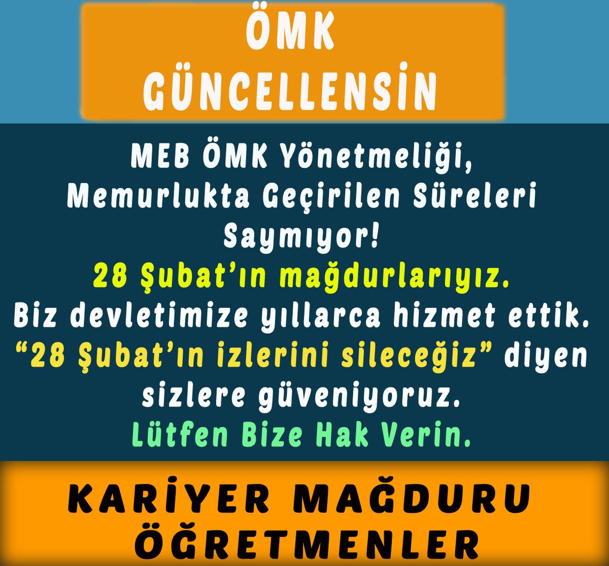 <a href="/Yusuf__Tekin/">Yusuf Tekin</a> Sayın Bakanım, bu kadar öğretmen size sesleniyor. Size sesini duyurmaya çalışıyor. Ortada bir sorun ve haksızlık var. Lütfen size seslenenlere kulak verin. Çünkü bizden sorumlu Bakan sizsiniz. Herkes size ulaşmaya çalışıyor. #MemuraEkProtokolSart
#kariyermagdurlari
<a href="/Yusuf__Tekin/">Yusuf Tekin</a>