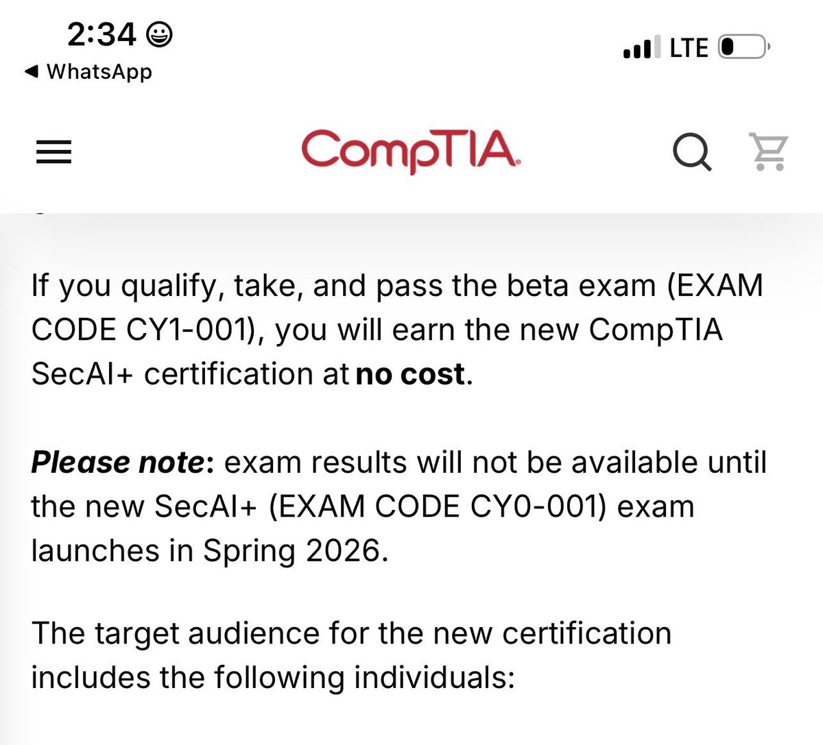 elormkdaniel's tweet image. CompTIA is testing a brand-new AI-focused cybersecurity certification (beta exam). If you take and pass it, you’ll earn the new CompTIA SecAI+ certification completely FREE when it gets launched next year.

Sign up to secure your spot Now

Link below 👇 

Repost, like and comment…