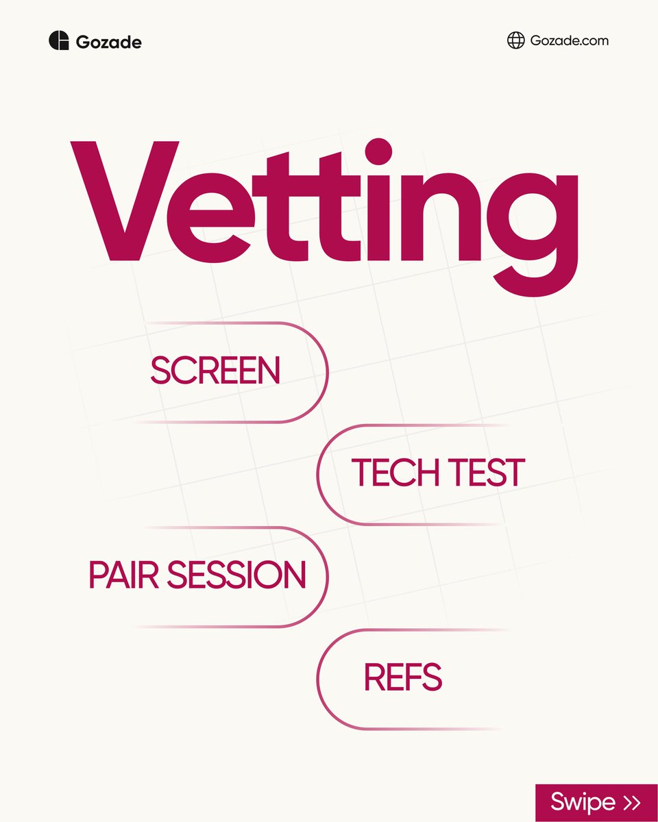 gozade_ng's tweet image. Africa’s top engineers. Zero hiring friction.

✔️ Staff Aug, Squads, Fractional Leads
✔️ FE, BE, Full-Stack, Mobile, Data/ML, DevOps, QA, UX
✔️ Clear rates, timezone overlap, delivery discipline

📩 DM “Talent” for a shortlist.
#RemoteEngineers #StaffAugmentation #HireDevelopers