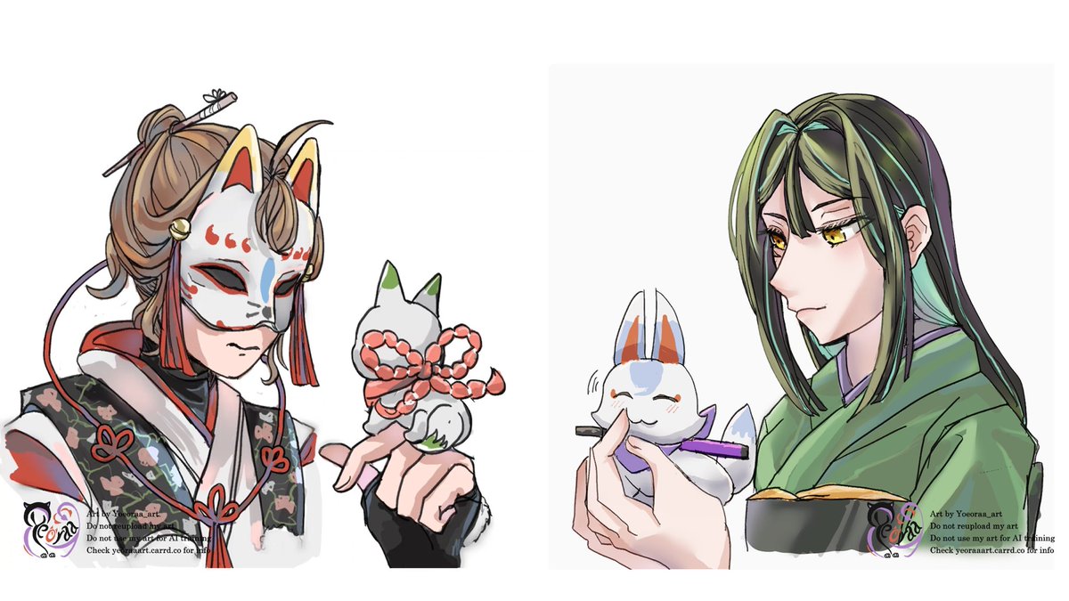 Yeoraa_art's tweet photo. My saniwas and their kitsunes
#saniwa #tkrboc https://t.co/a5oryIMLqI