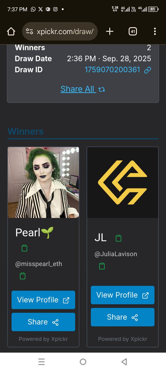 Smctrader8's tweet image. Congratulations 👏 🥳
•You have successfully won 5k$ Accounts from @tradingfundscom
Winners 🎯
@misspearl_eth
@JuliaLavison
Active winer
@Simraforex
Xpkr draw
1759070200361
Winer send me dm your details in 24hrs
