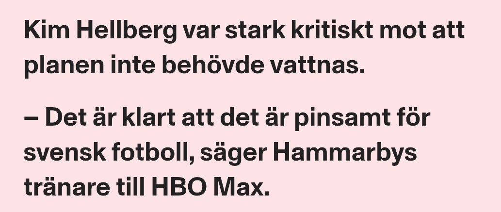 Stora ord från någon vars hemmaplan är en balkongmatta...
