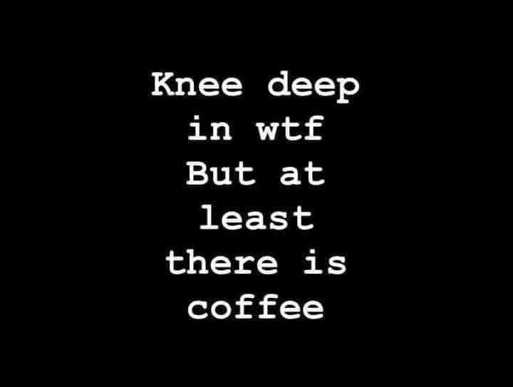 Good morning.
Even after a couple cups of coffee, I am trying to take off my glasses that are already off my face! 🤦🏻‍♀️
I think I’m still very tired. lol
Happy Sunday everyone. ☕️