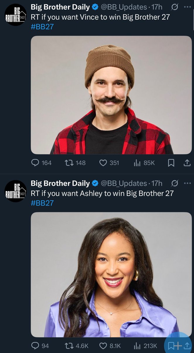 HickstarStan's tweet photo. Ashely ended flopvince once again #bb27 https://t.co/ng7rwK7zhw