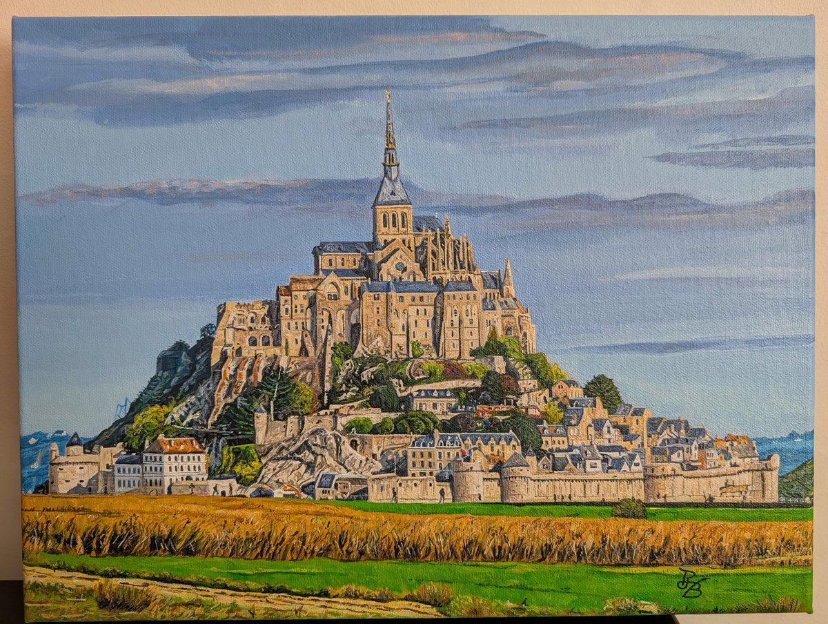 Bunglepaul's tweet photo. My painting of #lemontsaintmichel https://t.co/HT1P6k8EH3