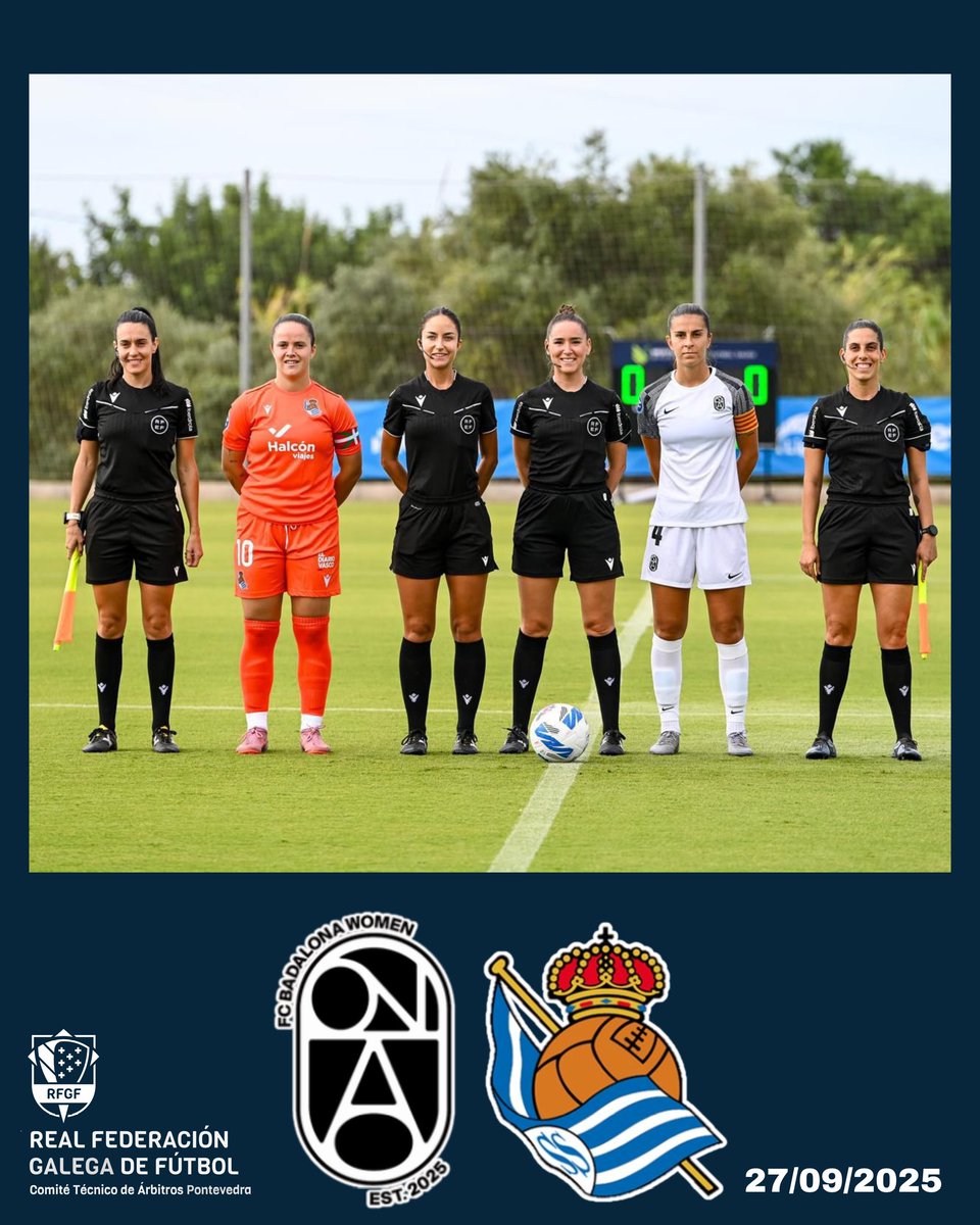 📸 27 de setembro:
⚪ <a href="/elnostreclub/">FC Badalona Women (Aka ONA)</a>
🟠 <a href="/RealSociedadFEM/">Real Sociedad Femenino</a>

#arbitrajeRFEF | <a href="/CTARFEF/">CTA</a>