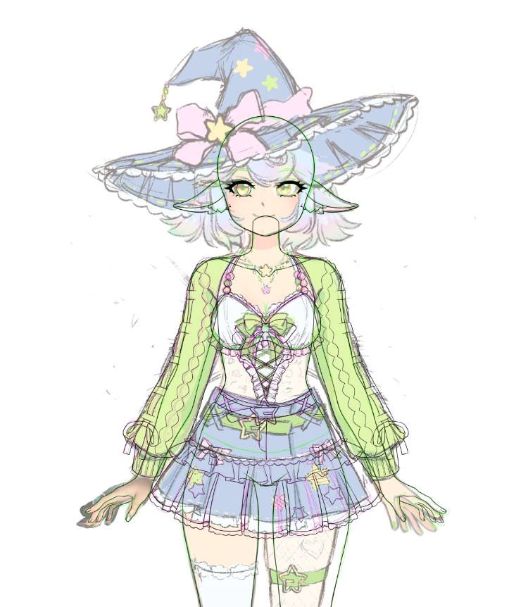 Revamping my vtuber model! This time with a different style of outfit~ 💚
Still not sure about that hat design tho xD I'm making so many changes as I go because while on the rendering process cuz I notice some features I want to improve on.