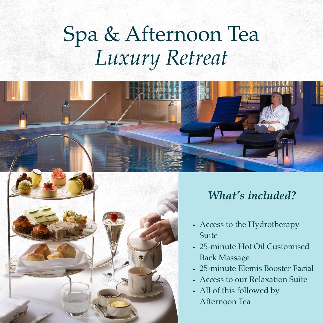 killasheehotel's tweet image. Escape. Indulge. Glow. ✨

Unwind with our Spa &amp;amp; Afternoon Tea Luxury Retreat!

🍃 Monday–Thursday: €119 | Friday &amp;amp; Sunday: €129

Book your spot through spareservations@killasheehotel.com
or call 045 879 277

#Killashee #Spa #AfternoonTea #Selfcare #Spaday