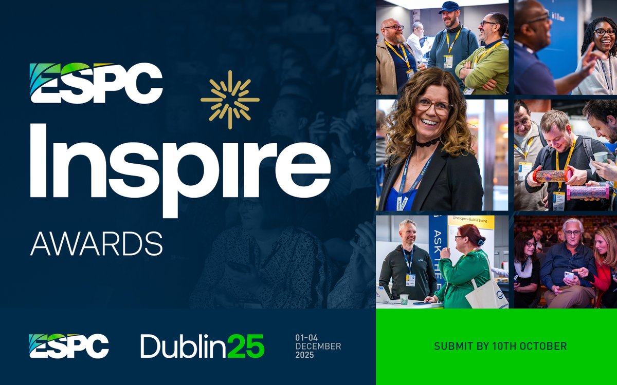 ✨ Who’s making a difference in our community? ✨ Whether they mentor, create, lead or inspire – they deserve recognition! 🏆

Nominate them today for the ESPC Inspire Awards 2025! 👉  ow.ly/T5EL50WQZNl

#ESPC25 #ESPCInspireAwards #TechCommunity #CelebrateCommunity