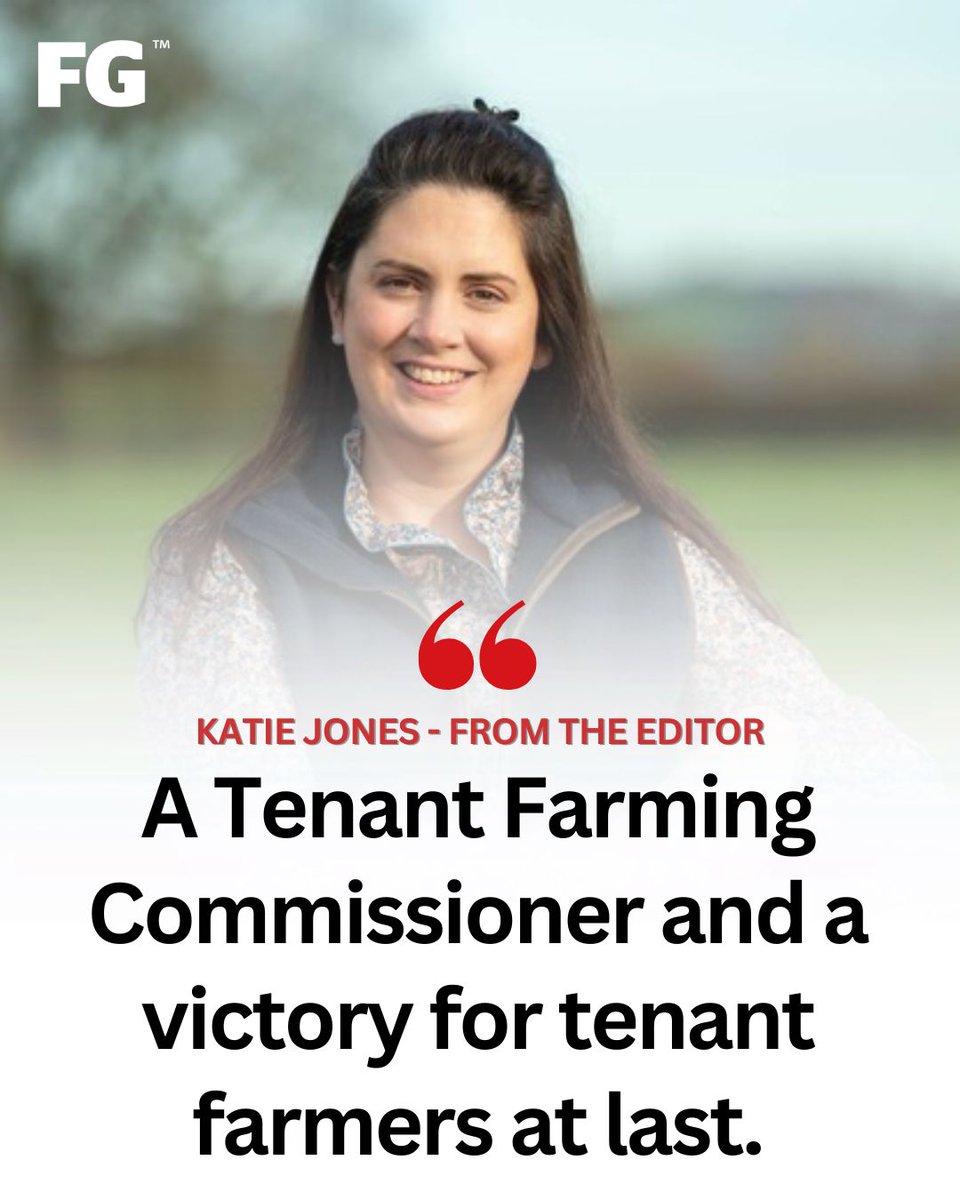 "England has finally appointed its first Tenant Farming Commissioner. The appointment of Alan Laidlaw to this long-overdue role represents a victory for the countless voices that have demanded action since the Rock Review."

Read the latest from FG editor Katie Jones. 👇