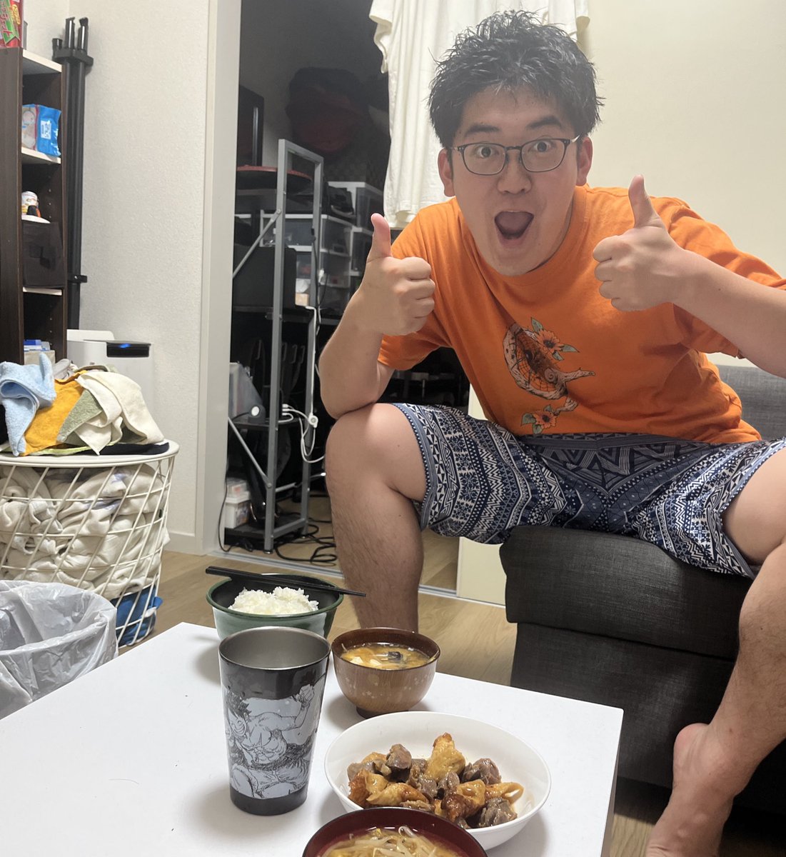 sasugani3854's tweet image. サエキ’s上裸キッチンをいただきました！