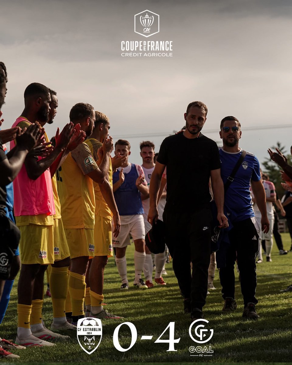 GOAL FC (@goal__fc) on Twitter photo 𝐐𝐔𝐀𝐋𝐈𝐅𝐈𝐄́ !
Nos Goalois s’imposent 4-0 face à une valeureuse équipe du FC Estrablin
Cap sur le 5ème tour 💪
#GOALFC #CoupeDeFrance 𝐐𝐔𝐀𝐋𝐈𝐅𝐈𝐄́ !
Nos Goalois s’imposent 4-0 face à une valeureuse équipe du FC Estrablin
Cap sur le 5ème tour 💪
#GOALFC #CoupeDeFrance