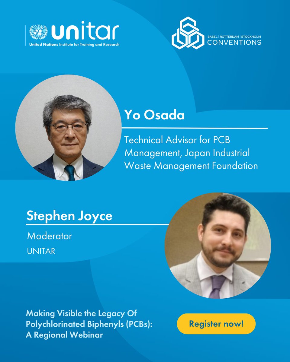 UNITAR's tweet image. Join our Regional Webinar: Making Visible the Legacy of PCBs for Asia.

🗓️ 30 September

🕚 2 p.m. - 4 p.m. GMT+8 | 8 a.m. - 10 a.m. CET

📍 Online | English.

Register here ➡️ f.mtr.cool/tinuazekpo

#PCBs #BRSConventions #StockholmConvention #UNITAR #BRSSecretariat