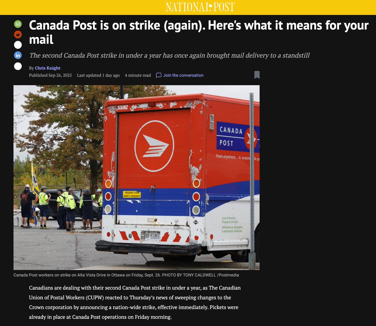 Canada Post is money-losing, incompetent, Marxist mess. Let's just get rid of it.

Let this Canada Post strike be the last.
